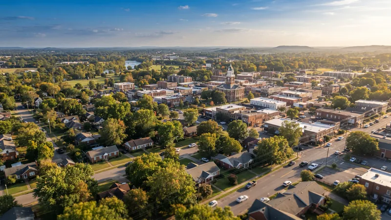 Aerial view of Murfreesboro, TN